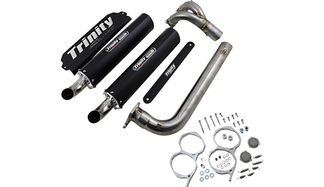 Trinity Racing Stage 5 Dual Exhaust - Black - RZR PRO XP / TURBO R