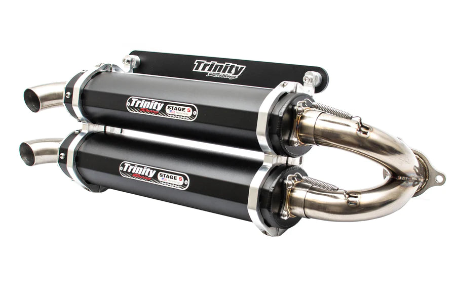 Trinity Racing Stage 5 Slip-On Mufflers - Black - RZR PRO XP / TURBO R